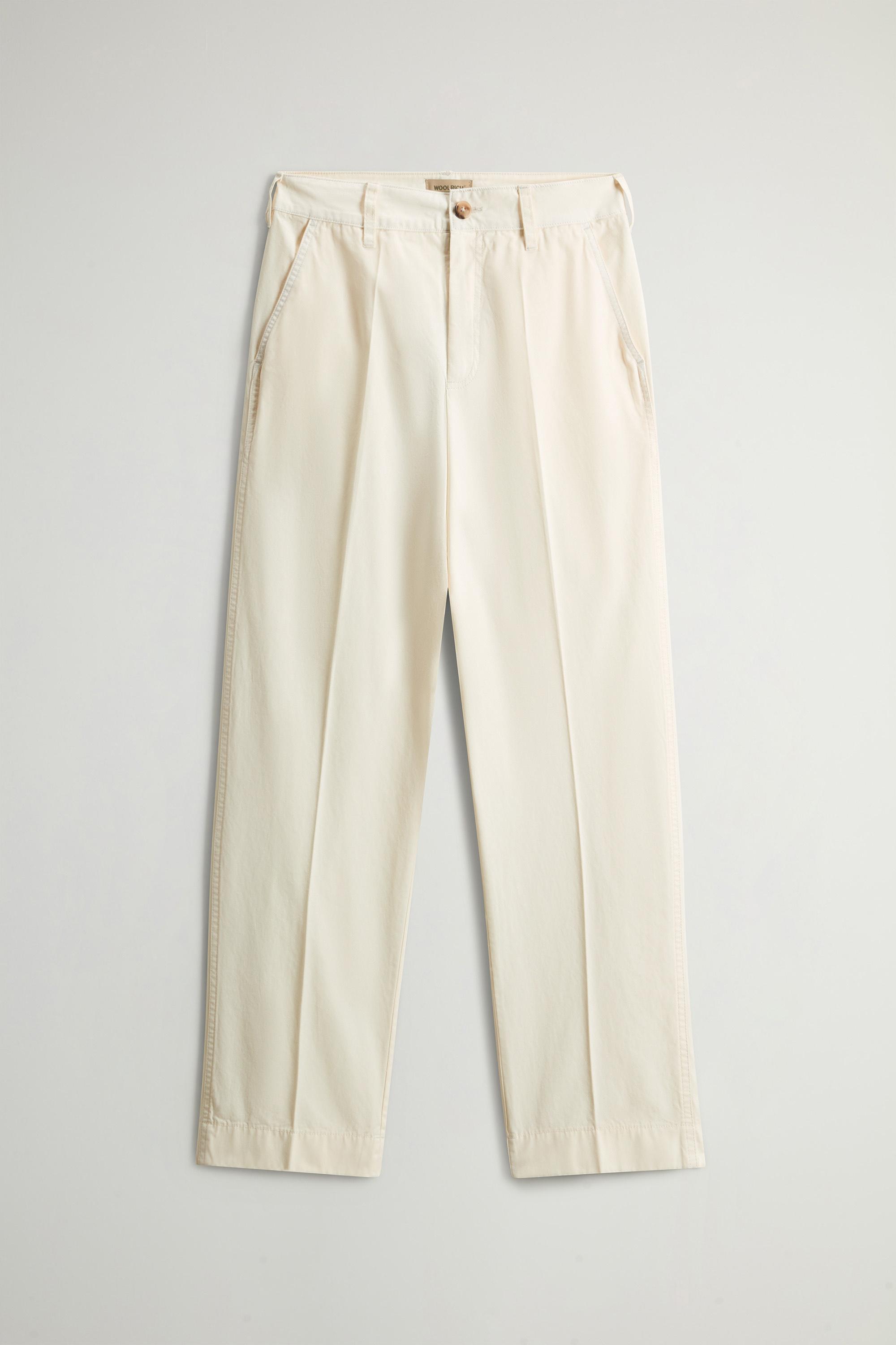 Garment-Dyed Pure Cotton Chino Pants White photo 1 | Woolrich