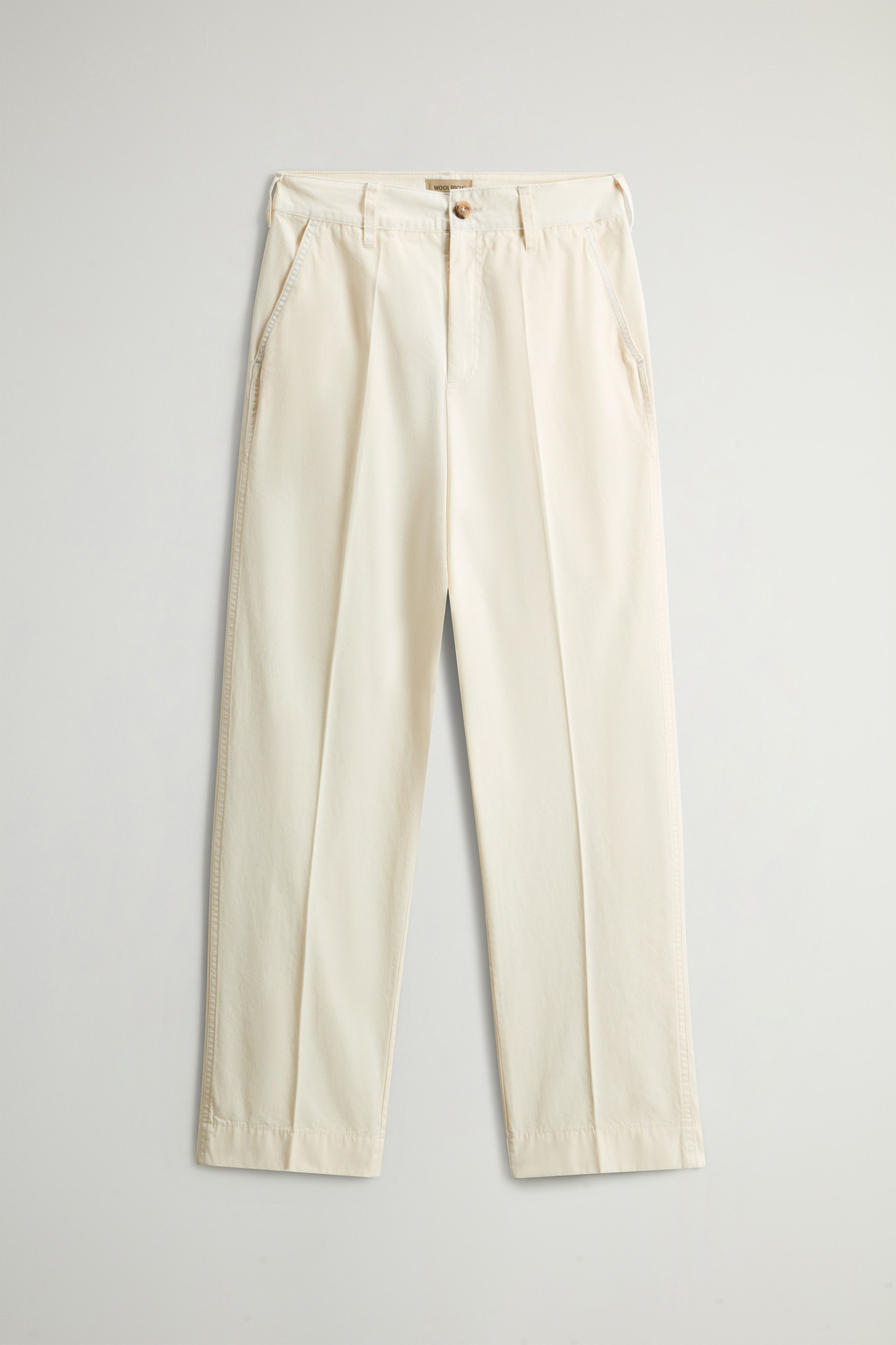 Garment-Dyed Pure Cotton Chino Pants White photo 1 | Woolrich