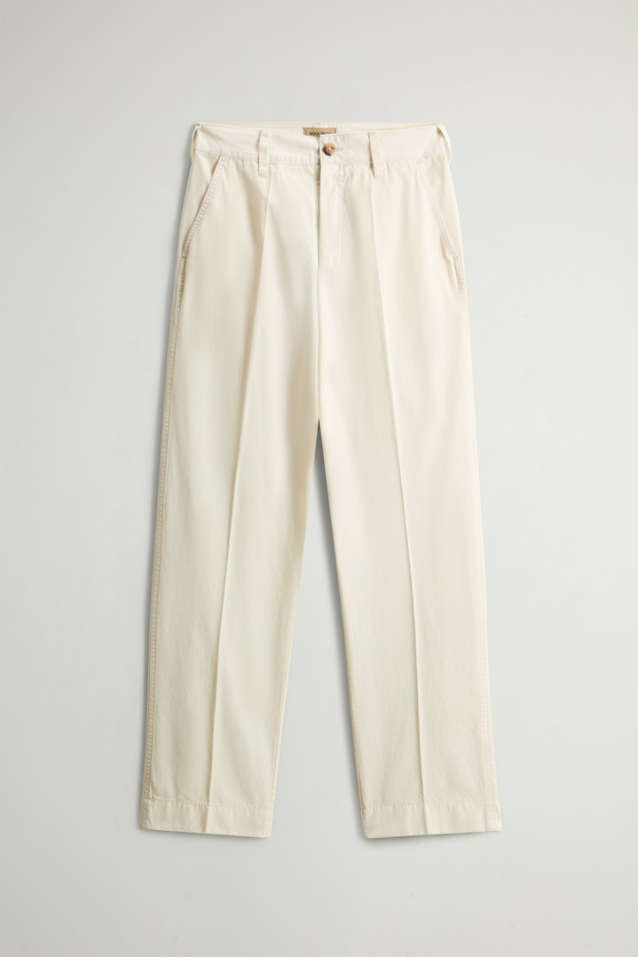 Garment-Dyed Pure Cotton Chino Pants White photo 1 | Woolrich