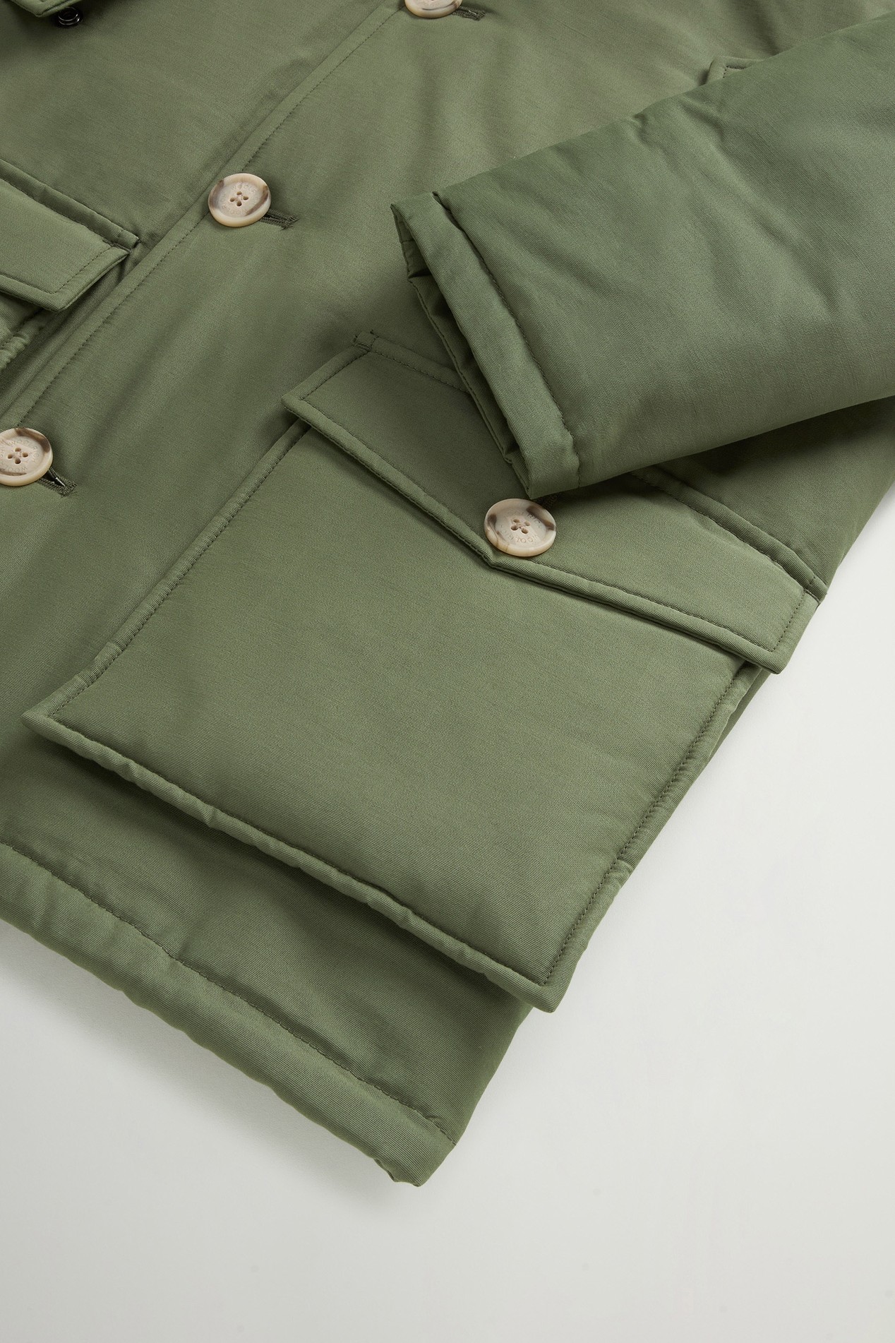 Boy's Arctic Parka in Ramar Cloth with Detachable Fur Green photo 4 | Woolrich