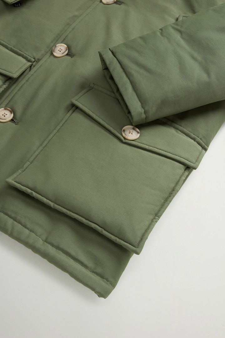 Boy's Arctic Parka in Ramar Cloth with Detachable Fur Green photo 4 | Woolrich