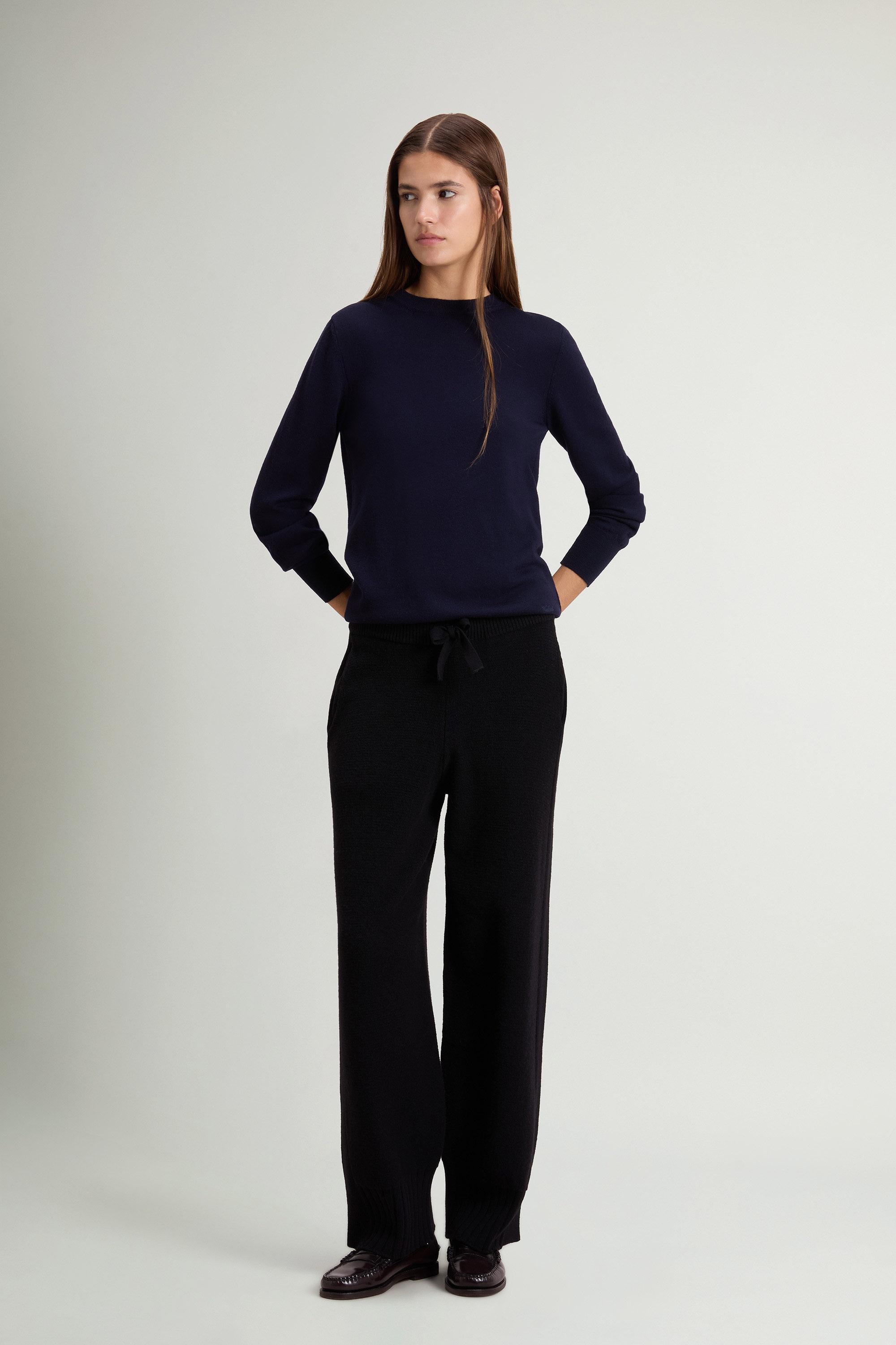 Pants in Virgin Wool and Cashmere Black photo 1 | Woolrich