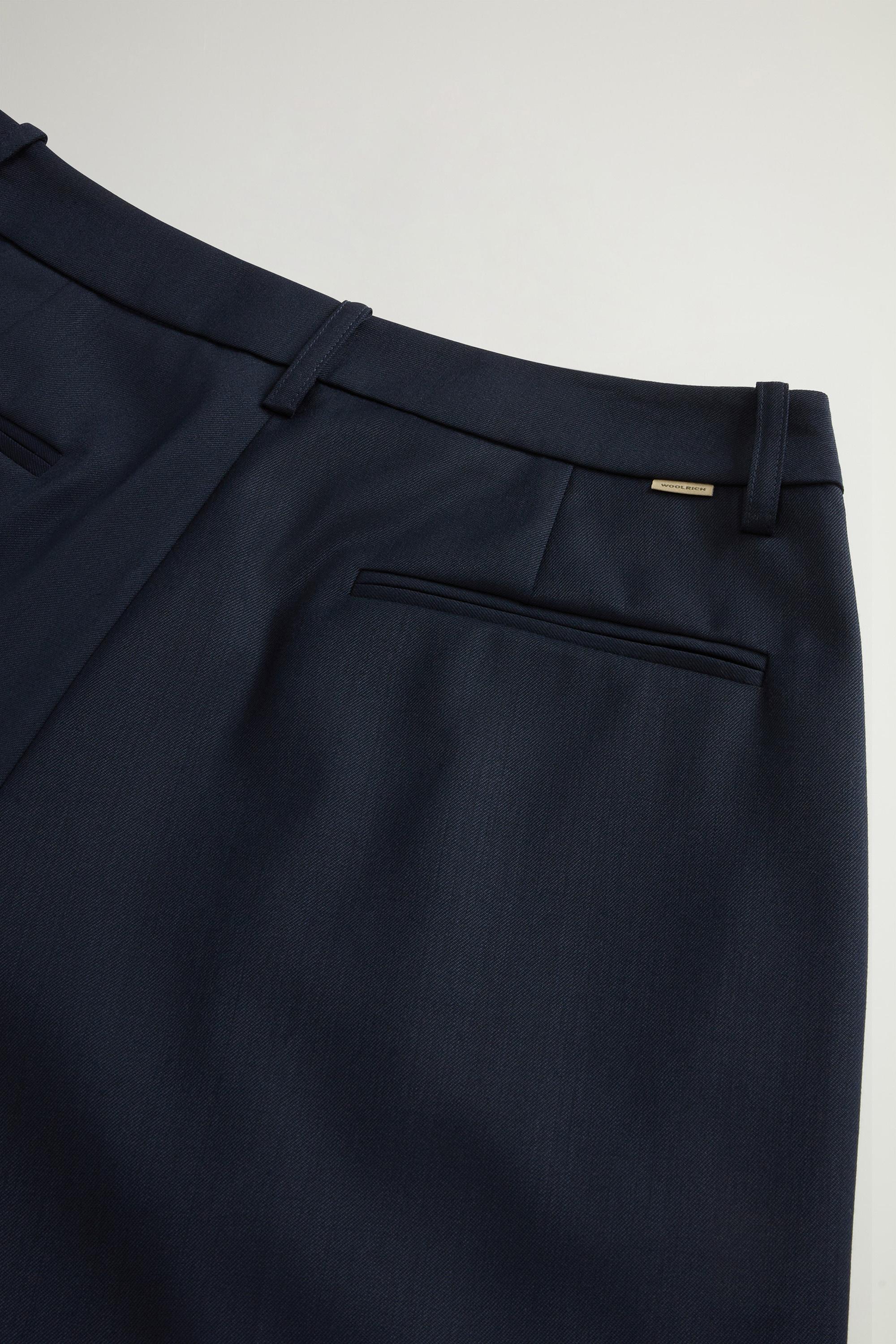 Wide-Leg Pants in Wool Blend Blue photo 5 | Woolrich