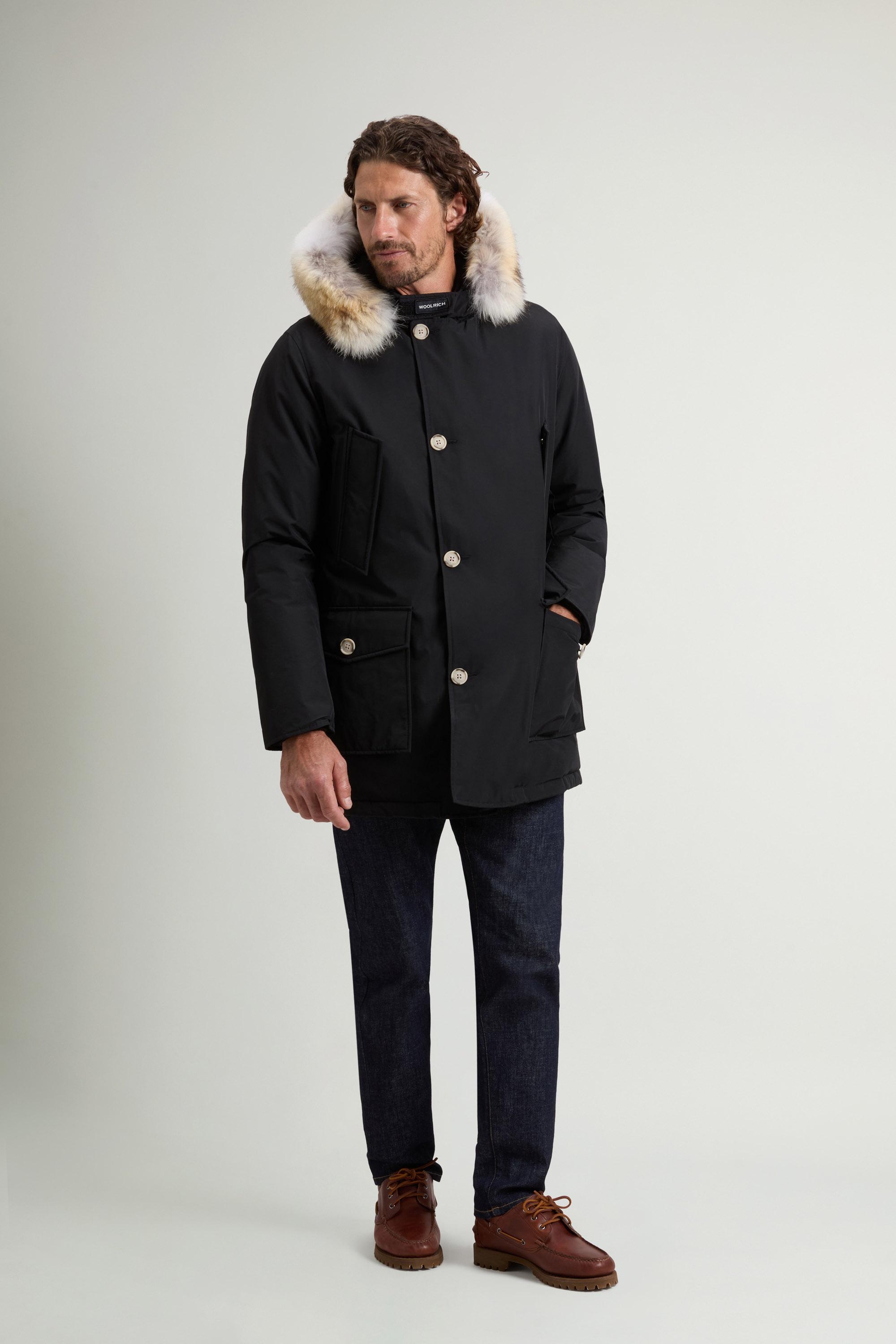 Arctic Parka in Ramar Cloth with Detachable Fur Trim Black photo 1 | Woolrich