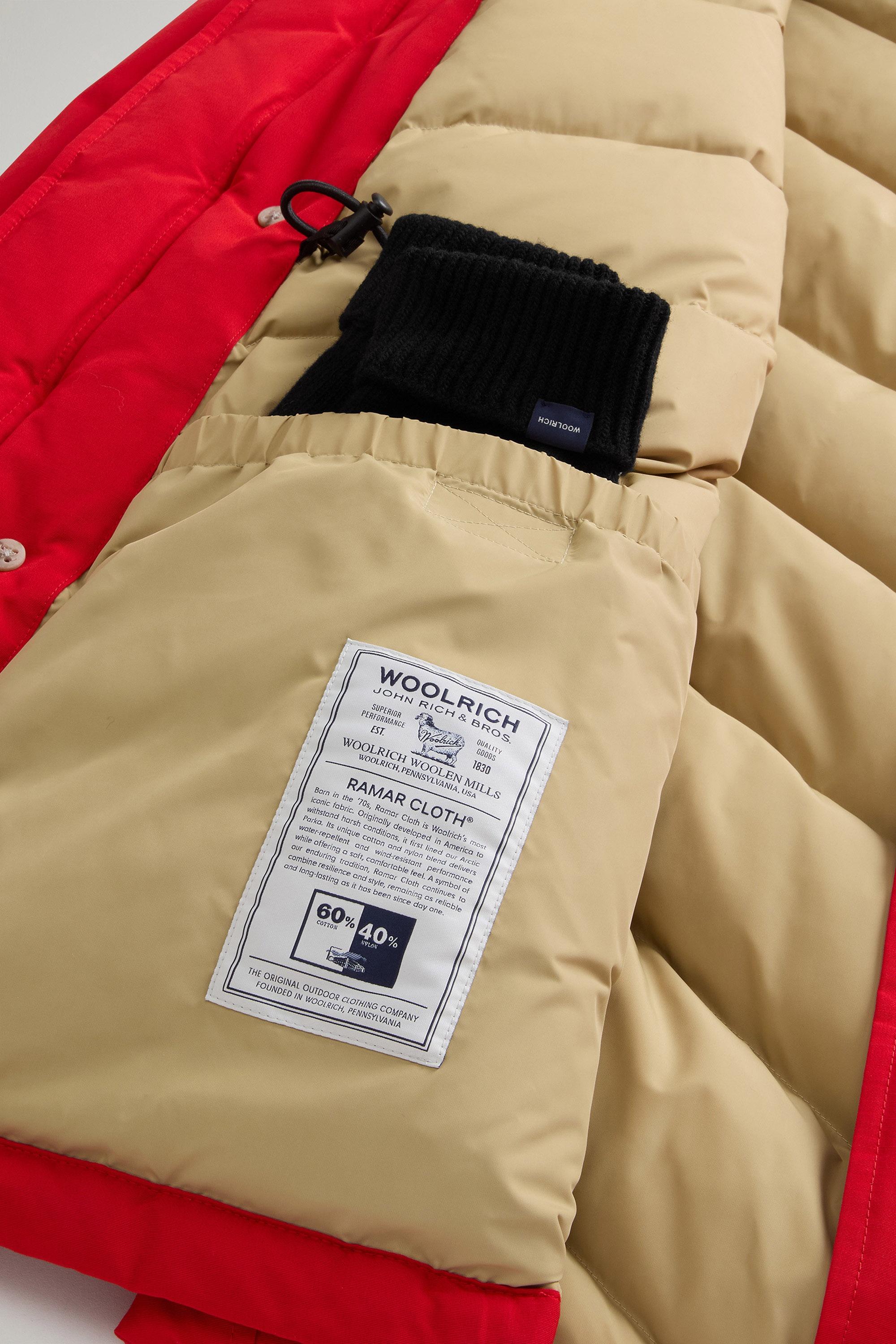Arctic Parka in Ramar Cloth with Detachable Fur Trim Red photo 8 | Woolrich