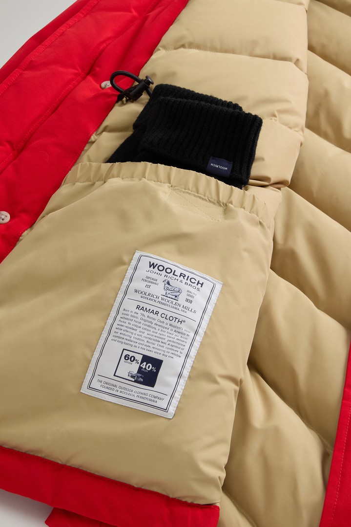 Arctic Parka in Ramar Cloth with Detachable Fur Trim Red photo 8 | Woolrich