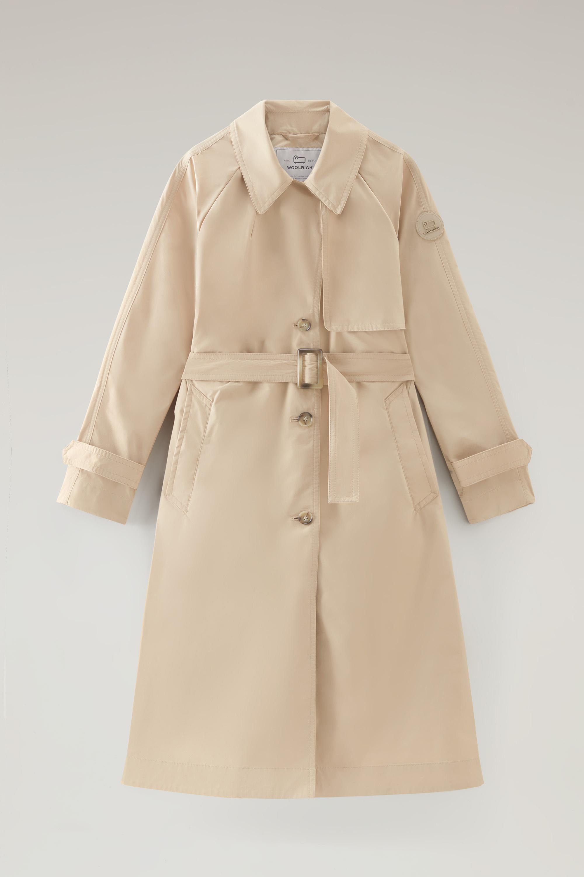 Trench Coat in Urban Touch Fabric with Belted Waist Beige photo 1 | Woolrich