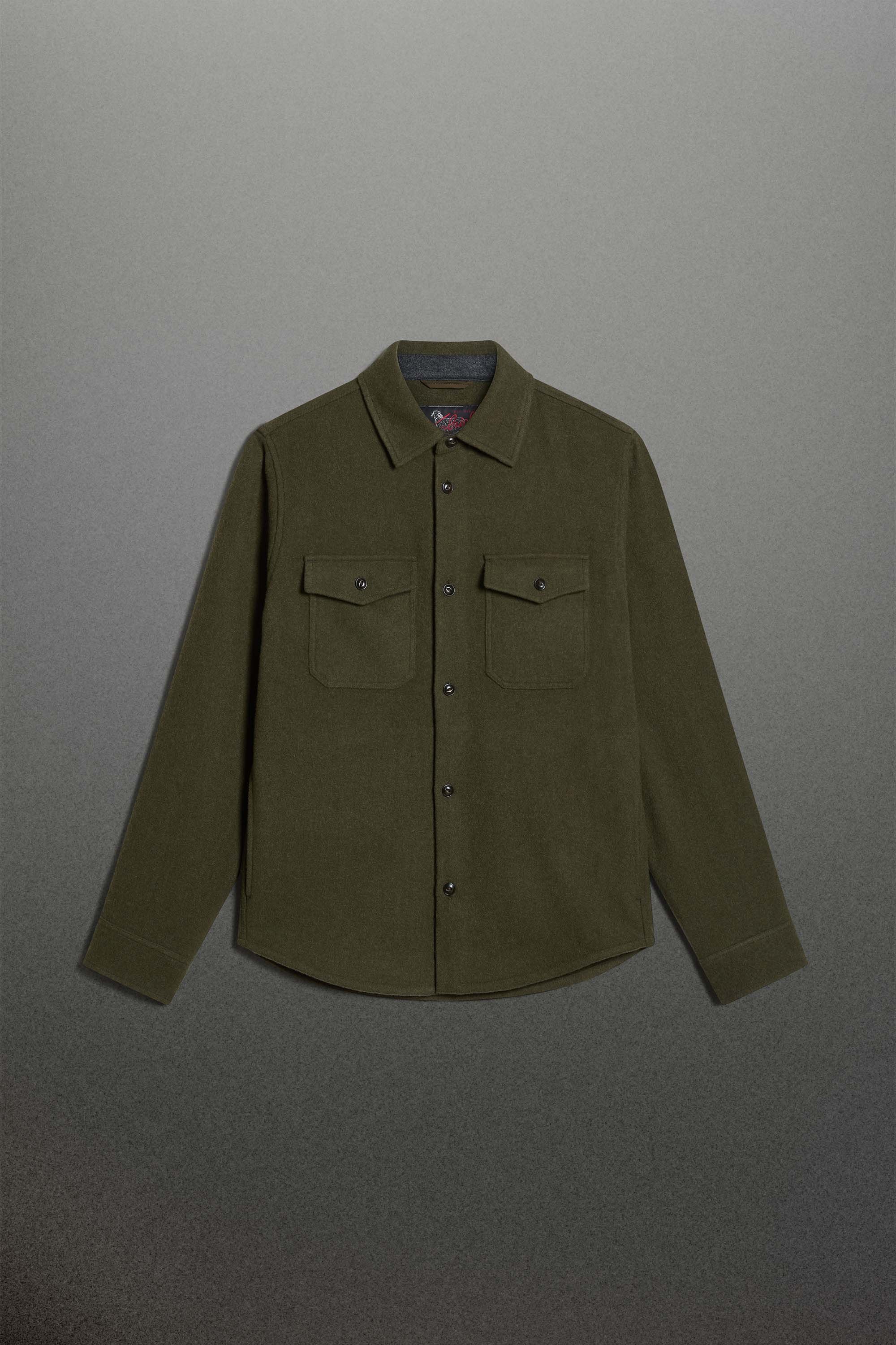 Overshirt Ranger aus recycelter italienischer Wollmischung Grün photo 1 | Woolrich