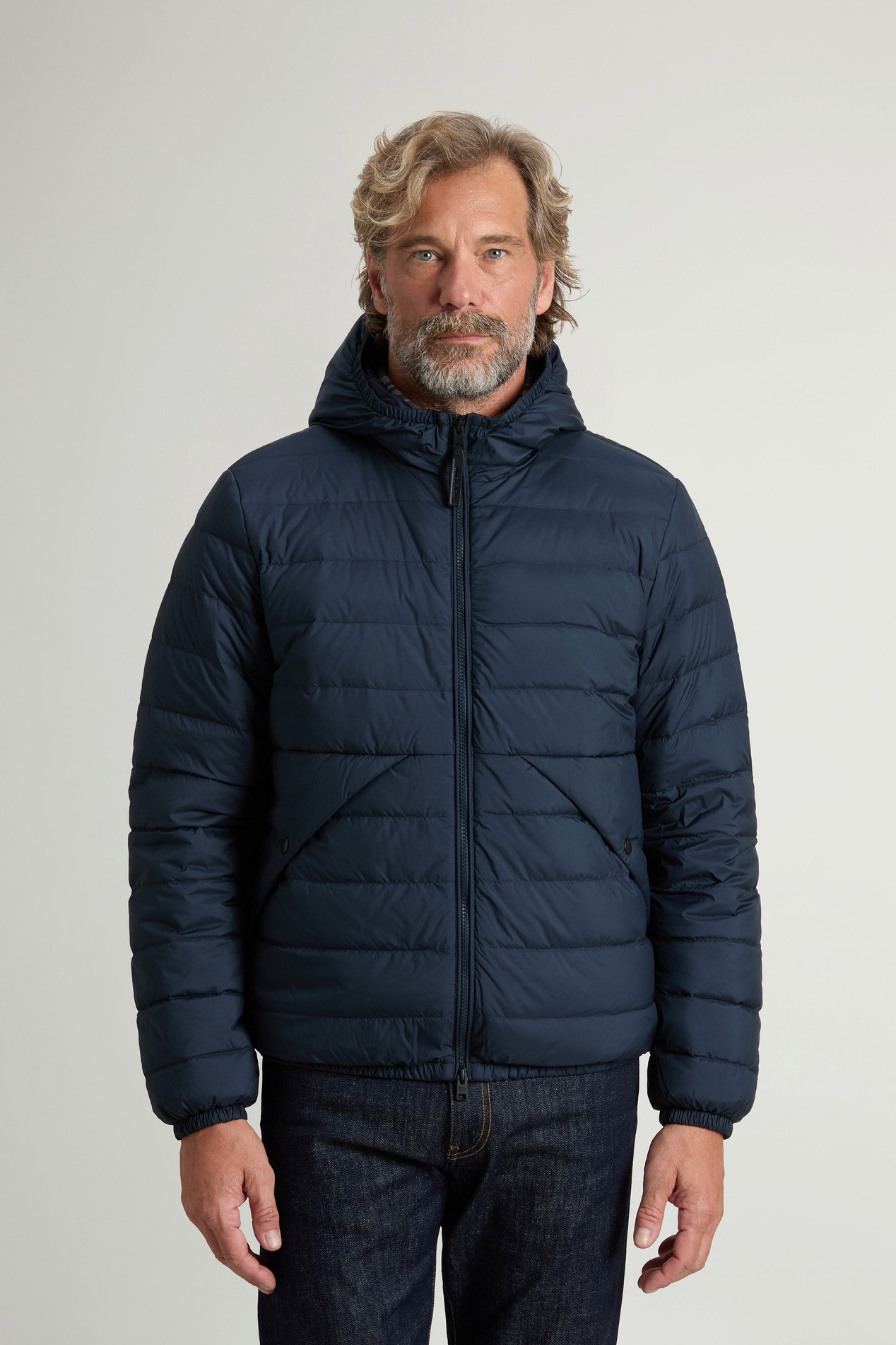 Quilted Jacket in Lightweight Microfiber Blue photo 1 | Woolrich