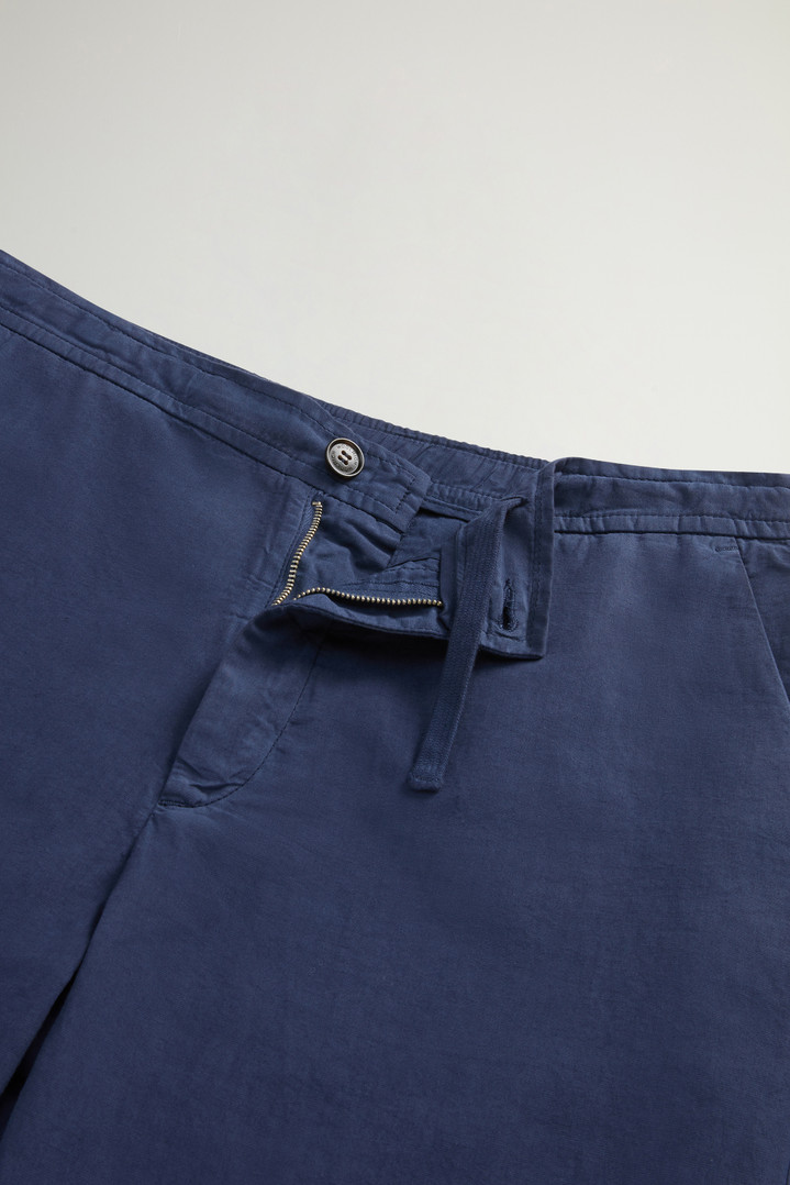 Garment-Dyed Cotton- and Linen-Blend Pants Blue photo 2 | Woolrich