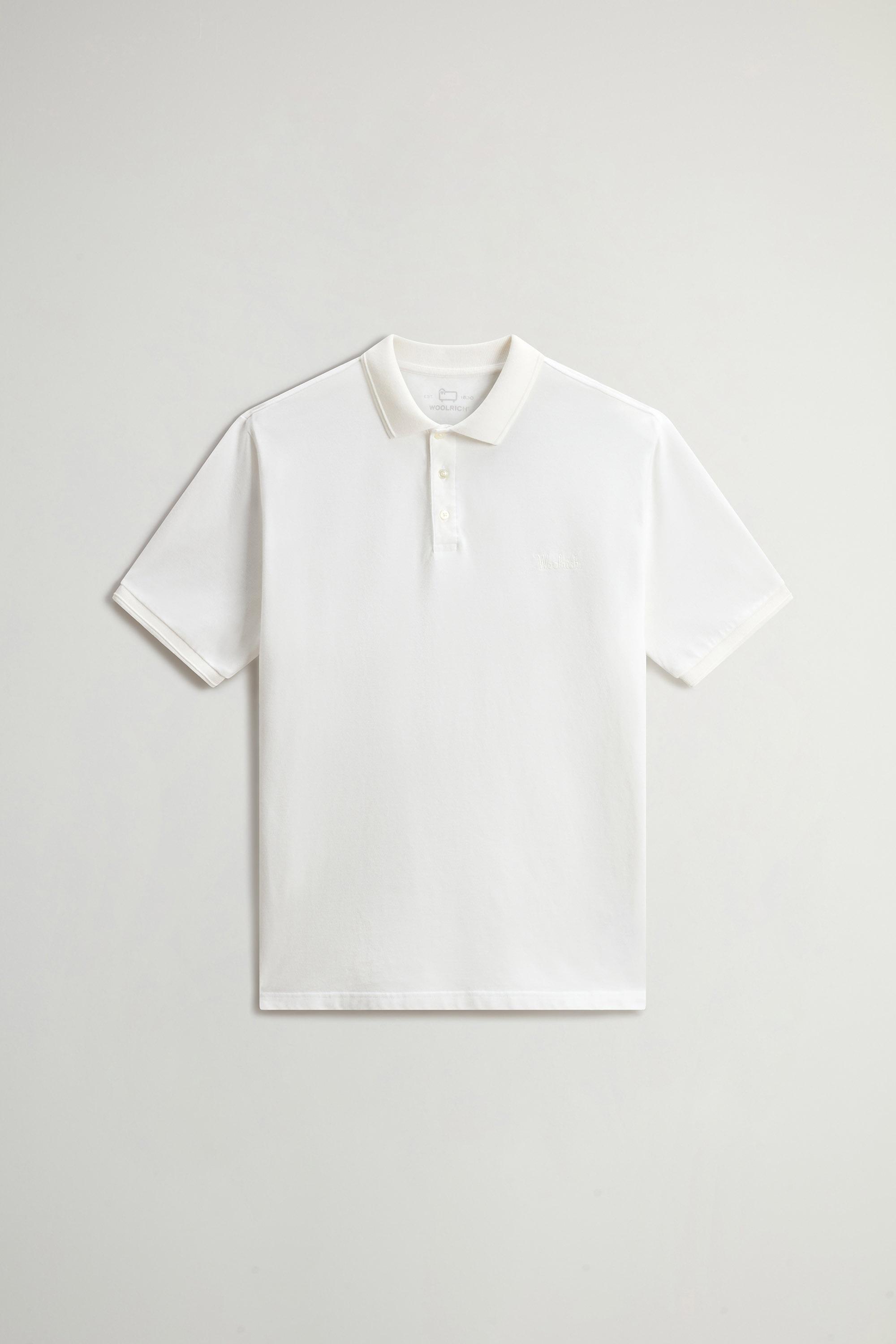 Mackinack Polo teint en pièce en sergé de coton stretch Blanc photo 5 | Woolrich