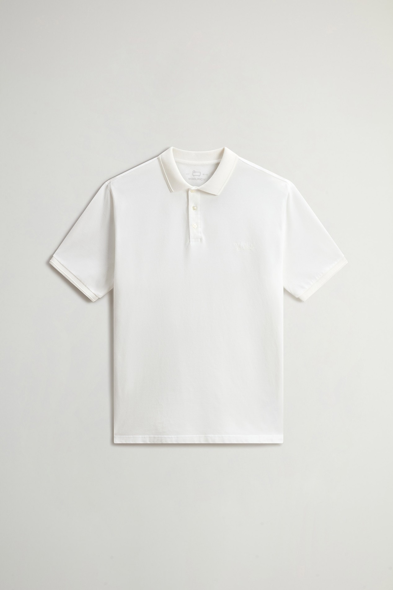 Mackinack Polo teint en pièce en sergé de coton stretch Blanc photo 5 | Woolrich
