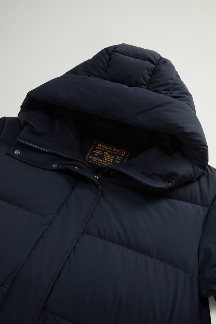 Quilted Madison Parka in Matte Stretch Nylon Blue photo 6 | Woolrich