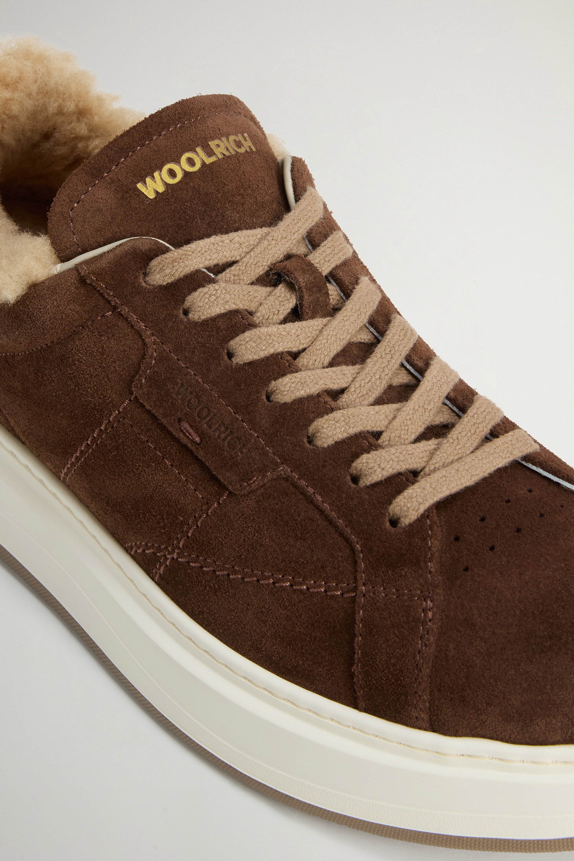 Arrow Sneakers in Suede and Calfskin Brown photo 5 | Woolrich