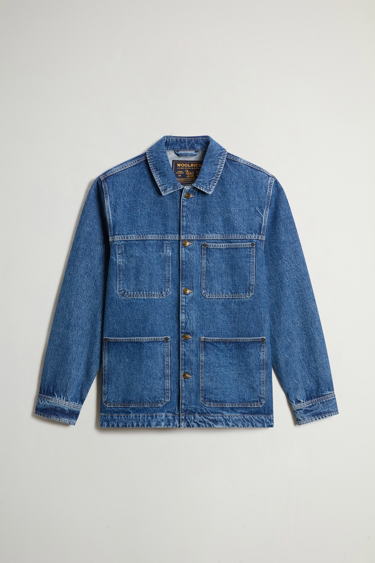 Surchemise en denim de pur coton Bleu photo 5 | Woolrich