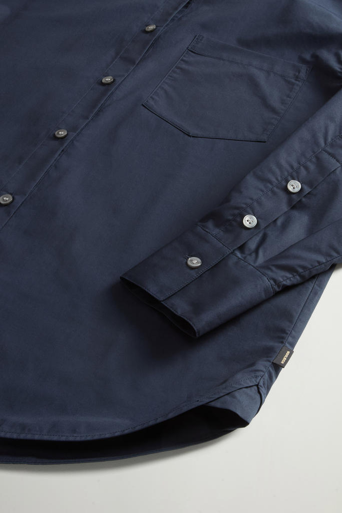 COTTON POPLIN BOYFRIEND SHIRT Blue photo 7 | Woolrich