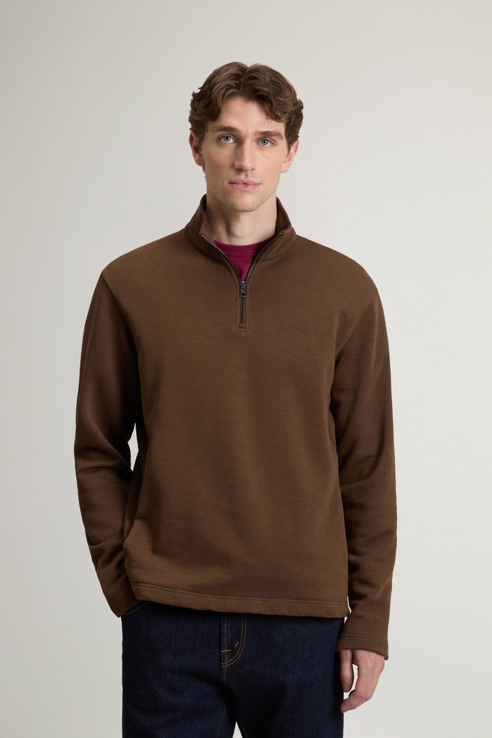 SLUB HALF-ZIP Brown photo 1 | Woolrich