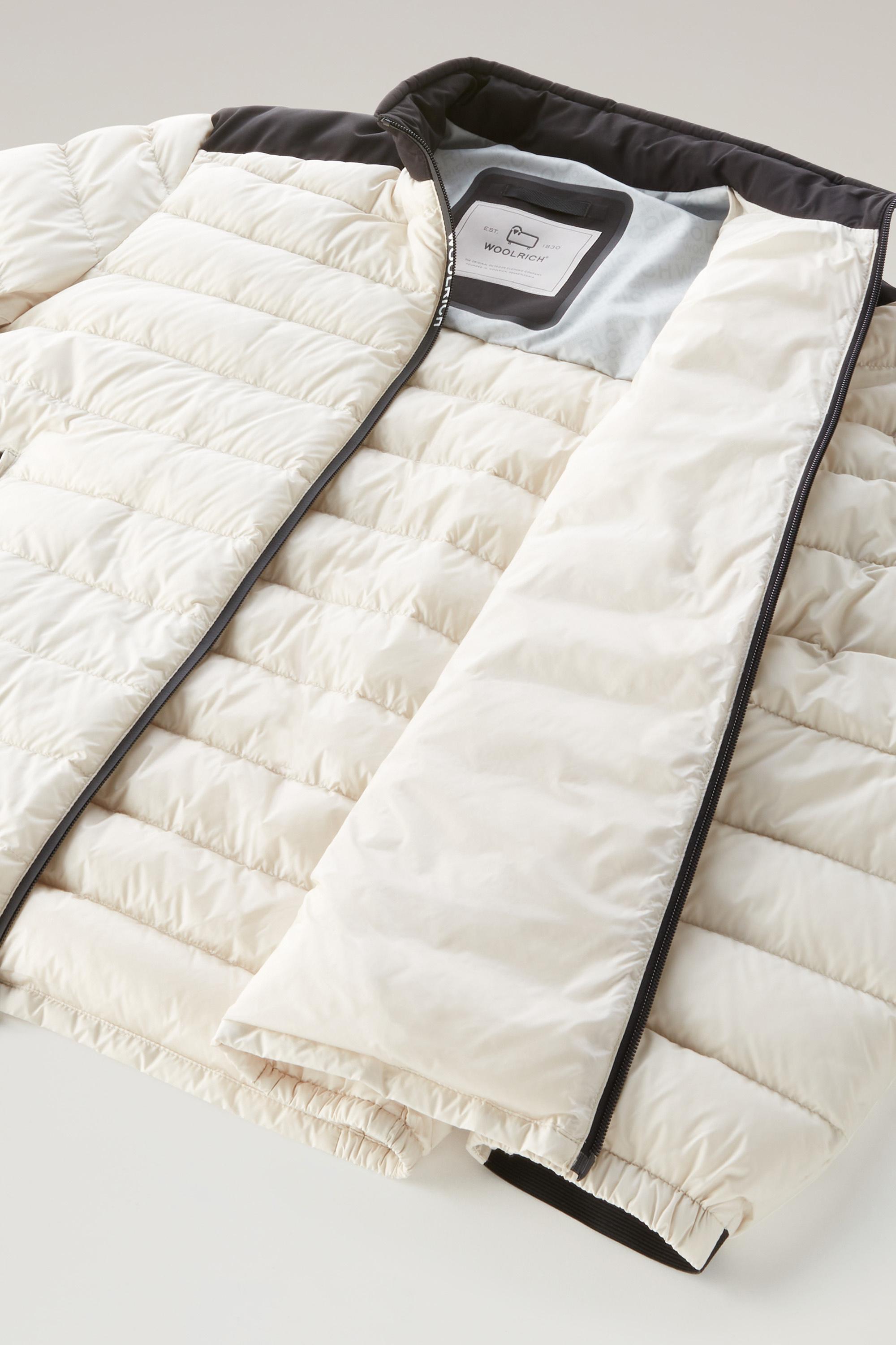 Bering Tech Lightweight Hybrid Down Jacket in Microfibre White photo 7 | Woolrich