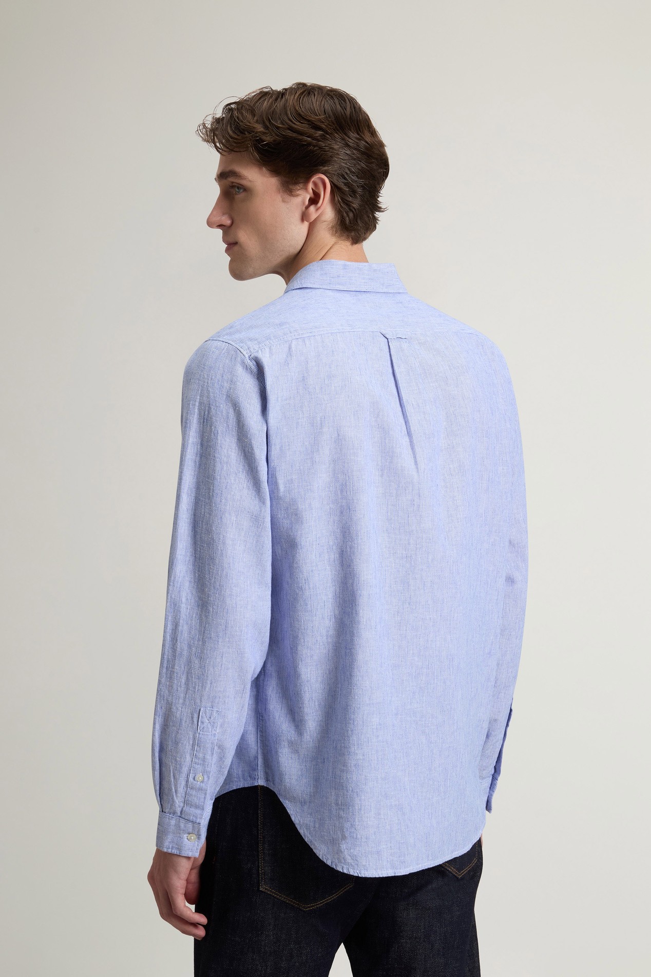 LINEN SHIRT YD Blue photo 3 | Woolrich