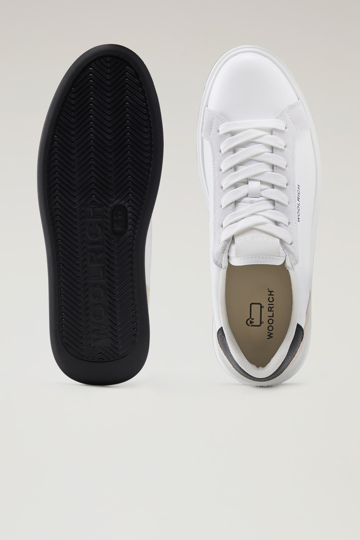 Sneakers Arrow in Leather with Suede Inserts Blue photo 4 | Woolrich