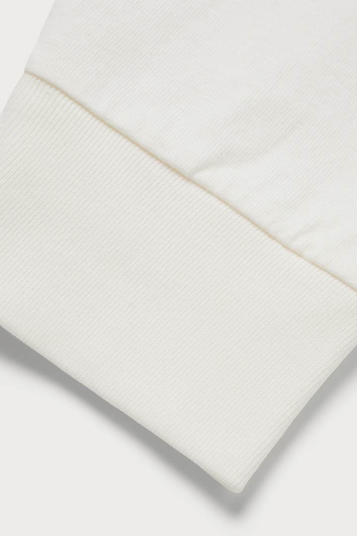 Long-Sleeved T-Shirt in Pure Cotton - One Of These Days / Woolrich White photo 4 | Woolrich