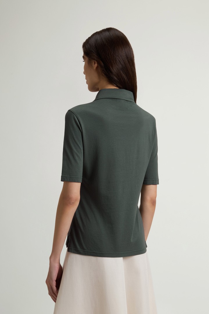 LUXE JERSEY POLO Green photo 3 | Woolrich