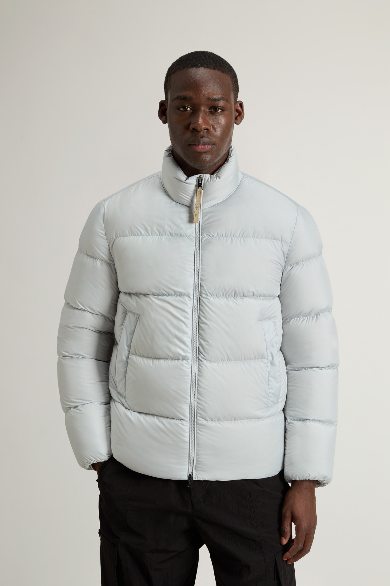 Cloud Down Jacket in Microfiber Gray photo 1 | Woolrich
