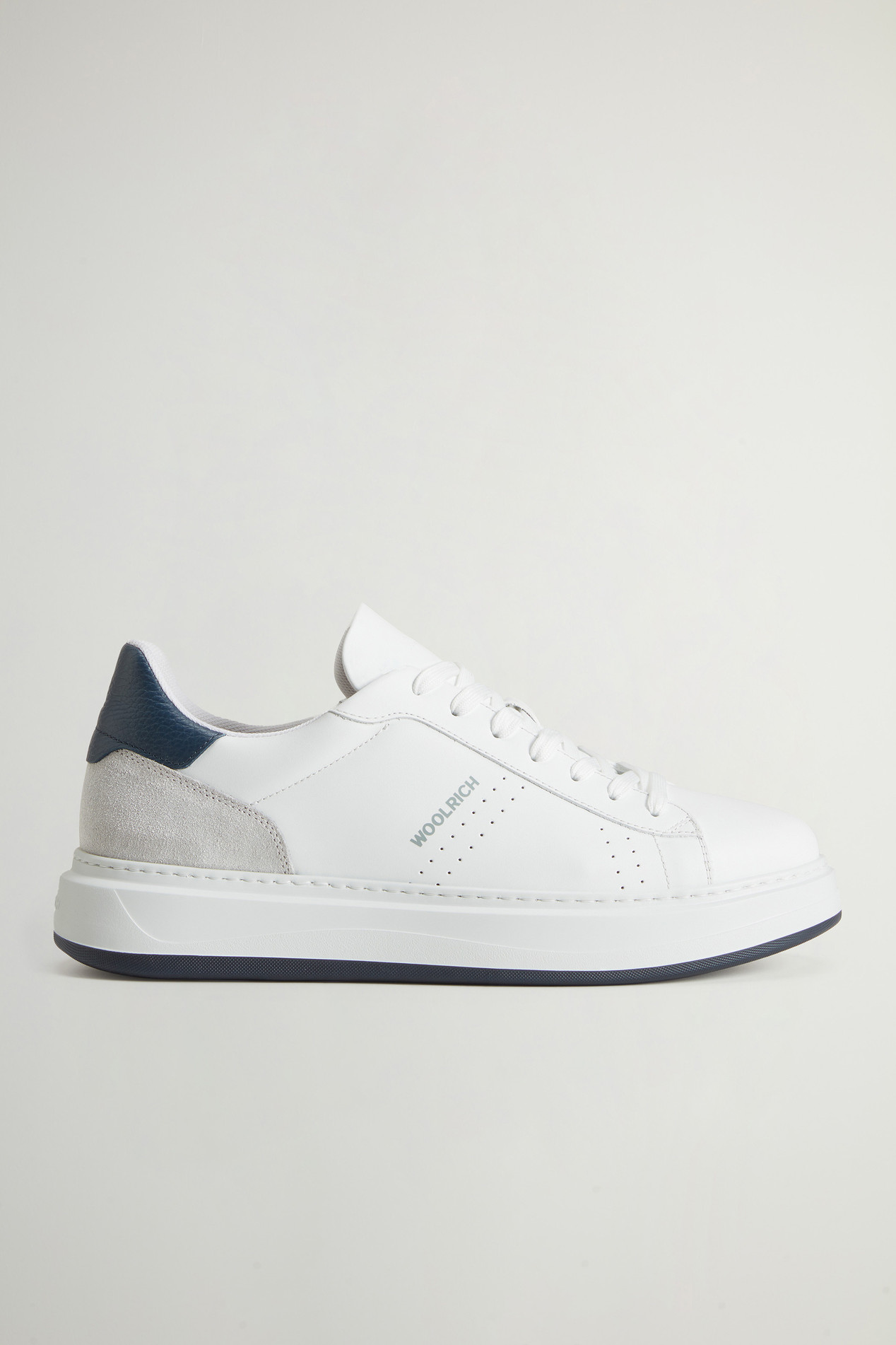 Leather Arrow Sneakers with Suede Insert White photo 1 | Woolrich