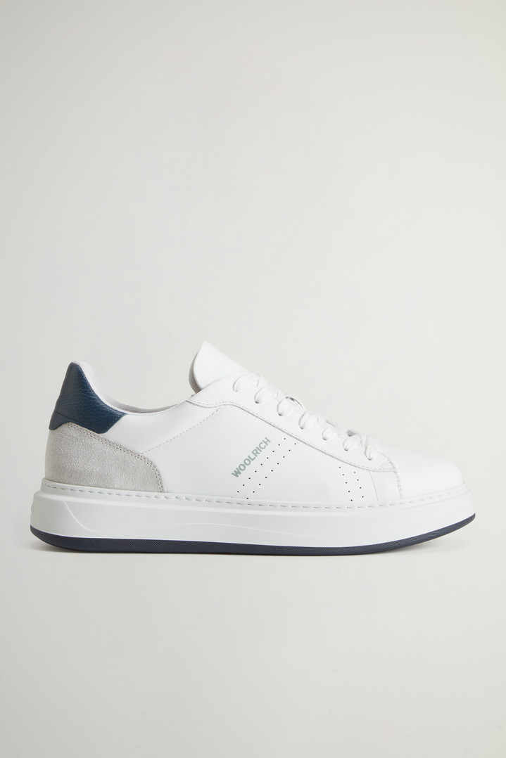 Leather Arrow Sneakers with Suede Insert White photo 1 | Woolrich