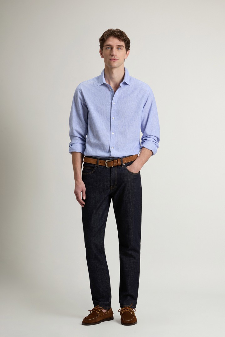 LINEN SHIRT YD Blue photo 2 | Woolrich