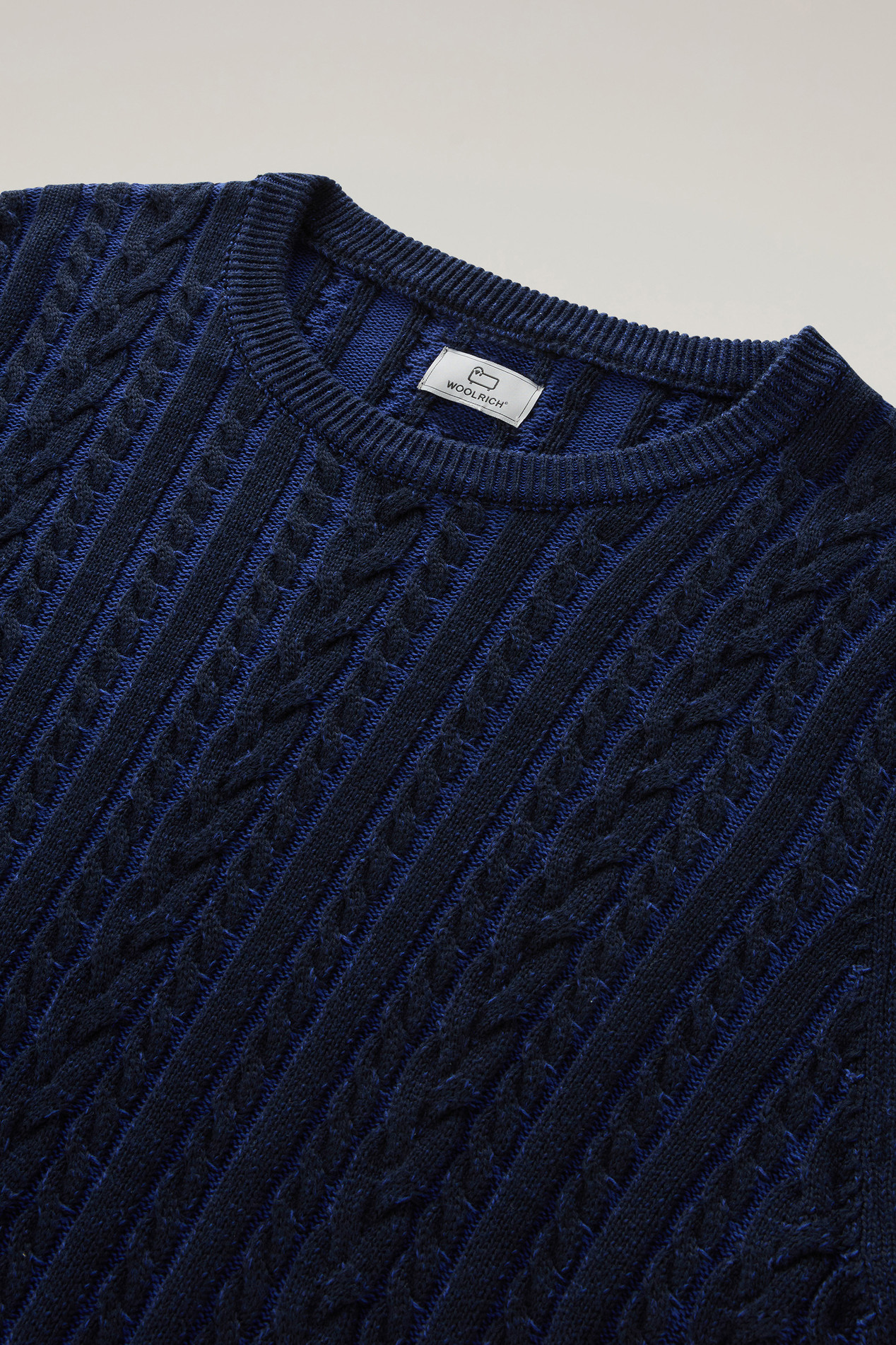 Vanisè Crewneck Sweater in Pure Cotton Blue photo 2 | Woolrich
