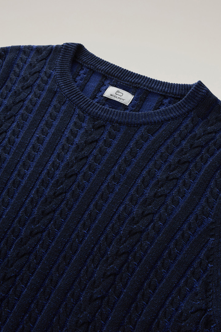Vanisè Crewneck Sweater in Pure Cotton Blue photo 2 | Woolrich
