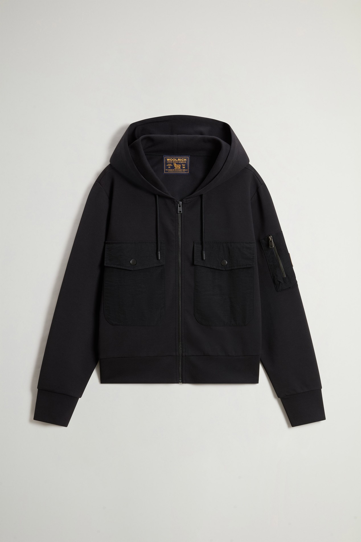 INTERLOCK TRACK SWEATSHIRT Black photo 5 | Woolrich
