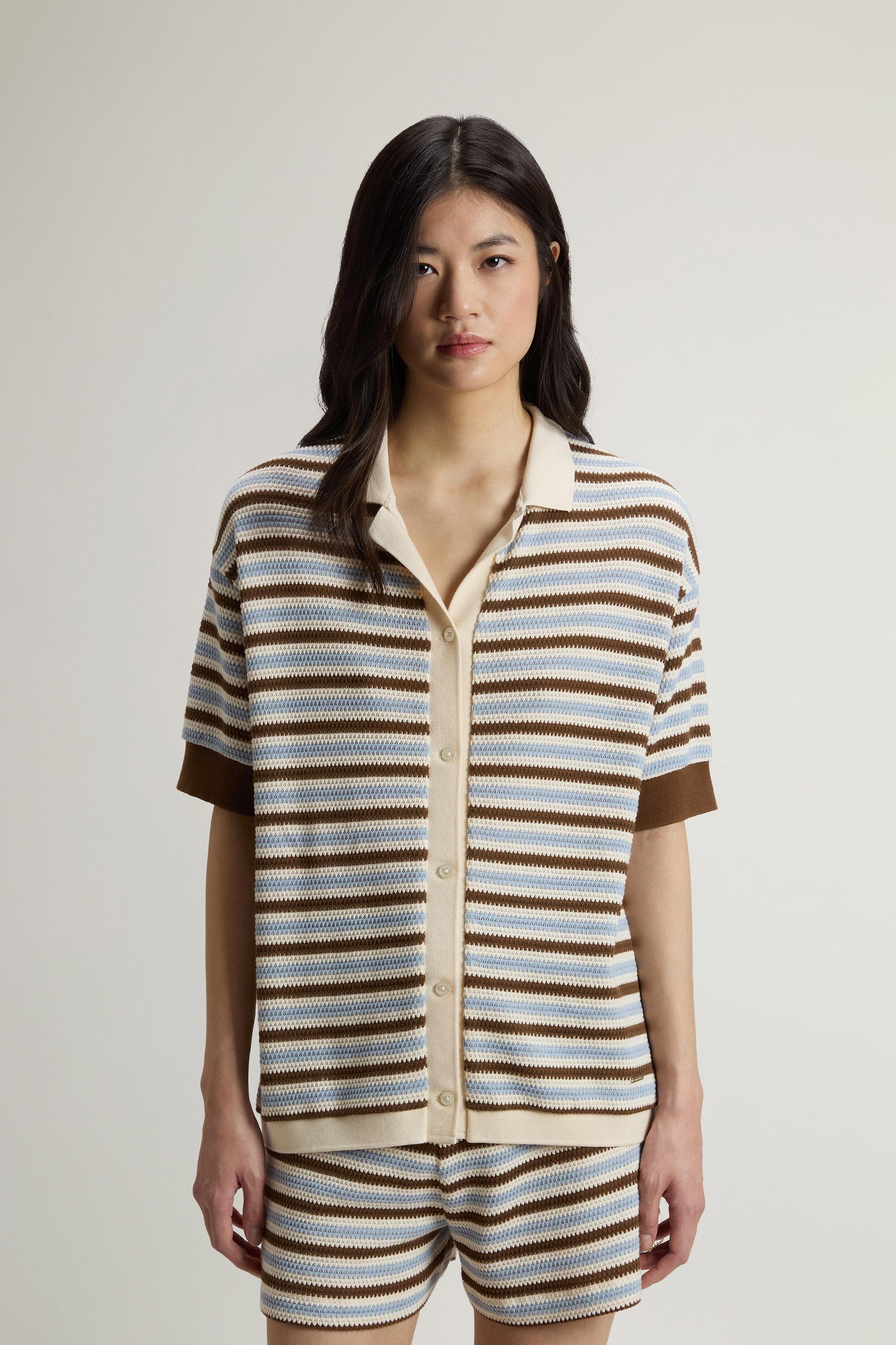 Shirt in Striped Cotton-Blend Jersey Multicolor photo 1 | Woolrich