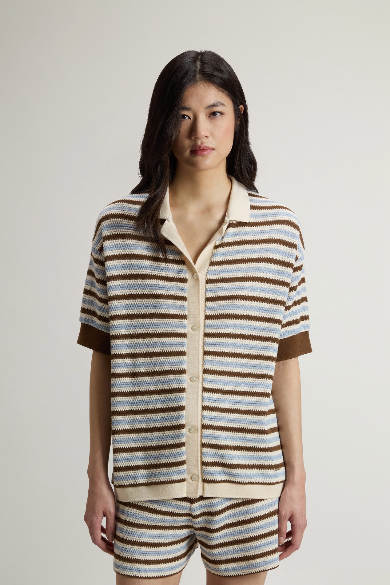 STRIPED JERSEY SHIRT Multicolor photo 1 | Woolrich