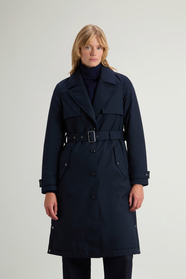 Trench Coat in Wool-Blend Gabardine Blue photo 1 | Woolrich