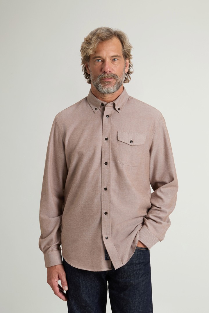 Shirt in Cotton-Blend Twill Brown photo 1 | Woolrich