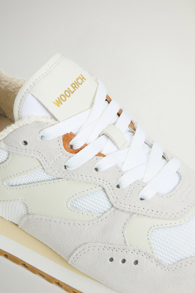 Gravel Sneakers in Nylon and Suede White photo 5 | Woolrich