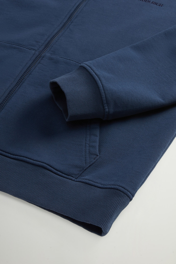 Hoodie in Light Cotton-Blend Fabric Blue photo 7 | Woolrich