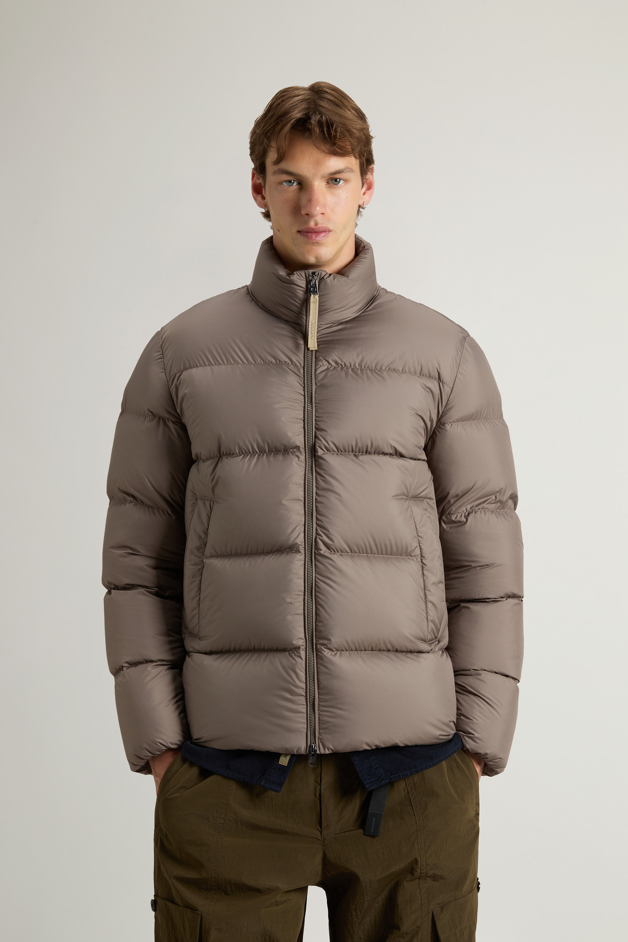 Cloud Down Jacket in Microfiber Brown photo 1 | Woolrich