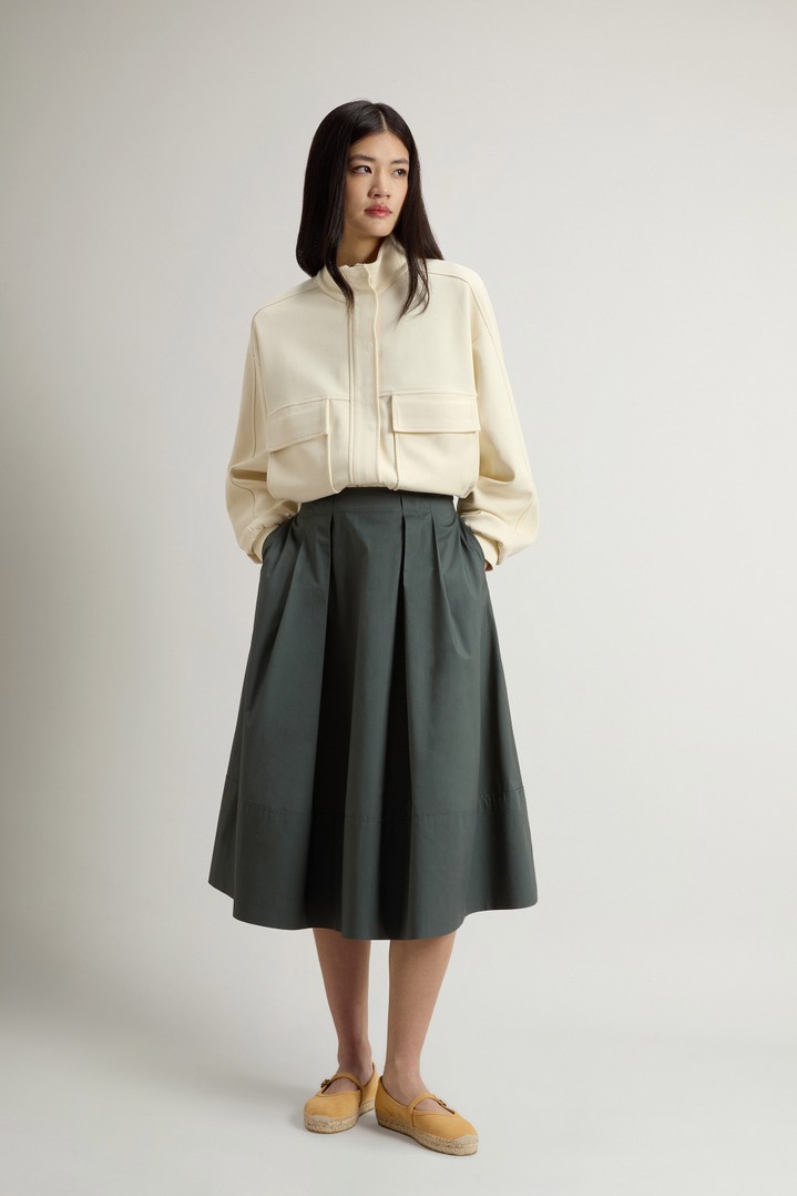 COTTON POPLIN SKIRT Green photo 1 | Woolrich