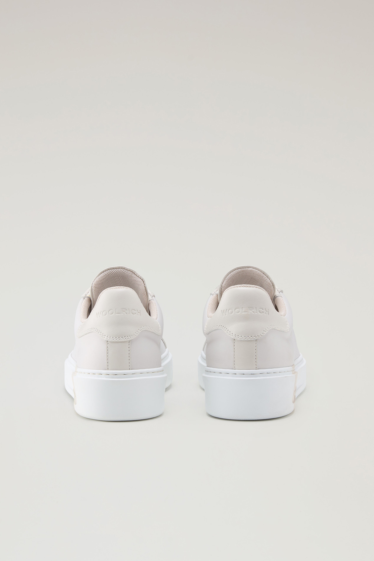 Classic Court Sneakers in Technical Fabric with Leather Trim Beige photo 3 | Woolrich