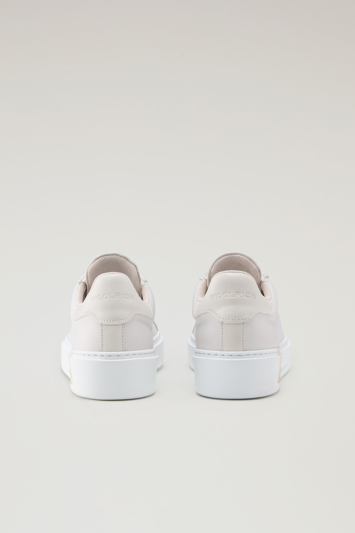 Classic Court Sneakers in Technical Fabric with Leather Trim Beige photo 3 | Woolrich