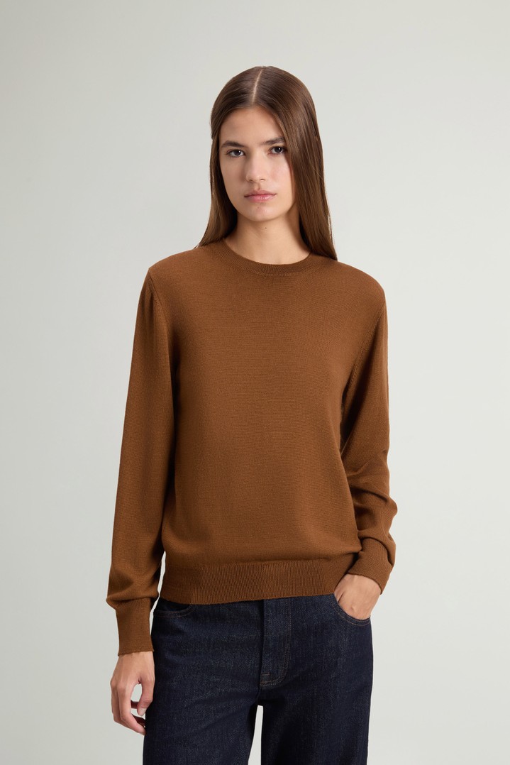 Sweater in Pure Merino Virgin Wool Brown photo 1 | Woolrich