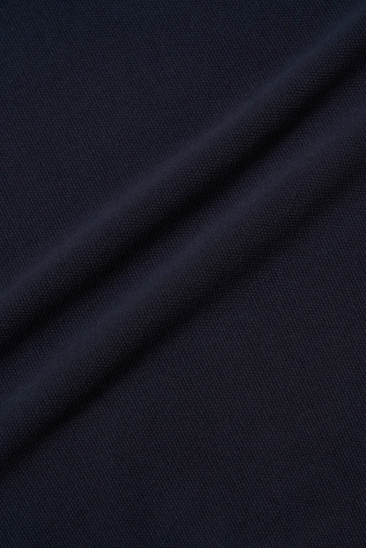 SHEEP PATCH COTTON PIQUE KNIT CARDIGAN Blue photo 3 | Woolrich