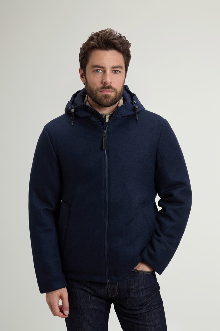 KNITTED WOOL PACIFIC JACKET Blue photo 1 | Woolrich