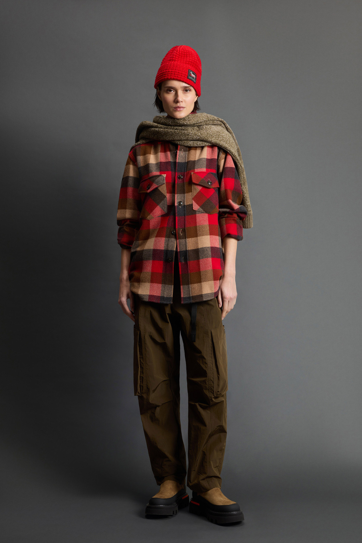 Checked Overshirt in Pure Cashmere by Todd Snyder Multicolor photo 4 | Woolrich