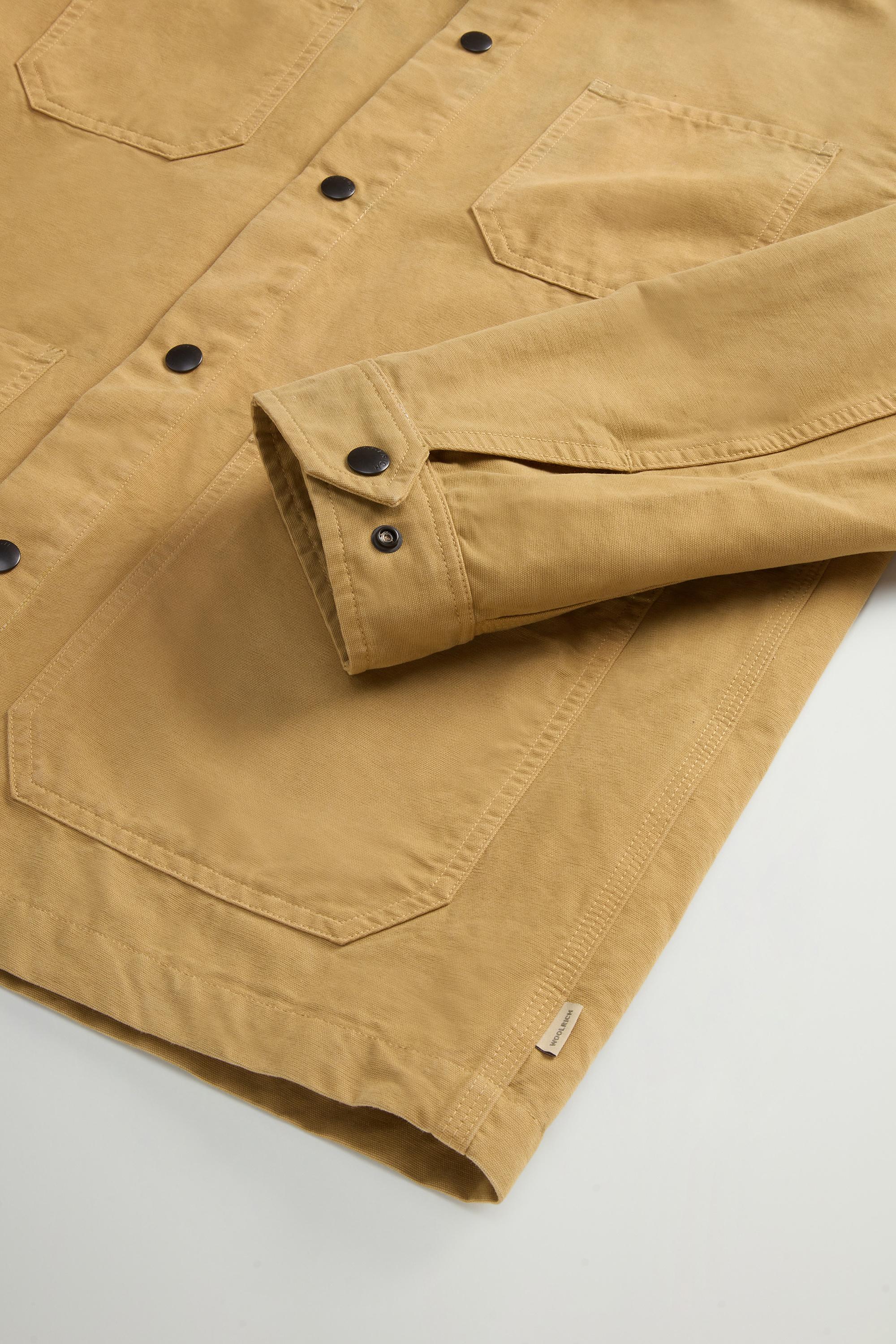 Garment-Dyed Pure Cotton Canvas Overshirt Beige photo 7 | Woolrich