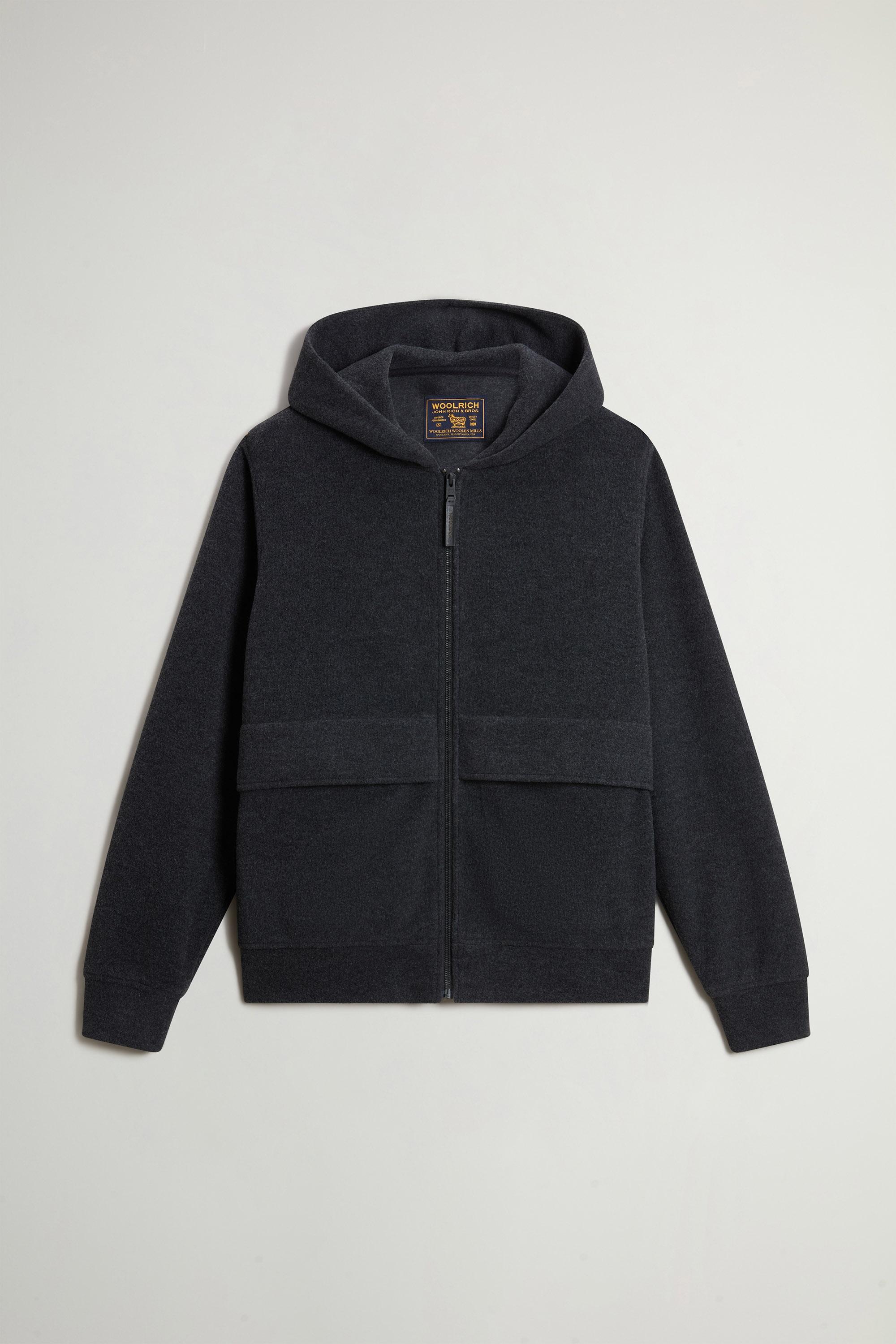 SOFT WOOL BLEND FULL-ZIP HOODIE Grau photo 5 | Woolrich