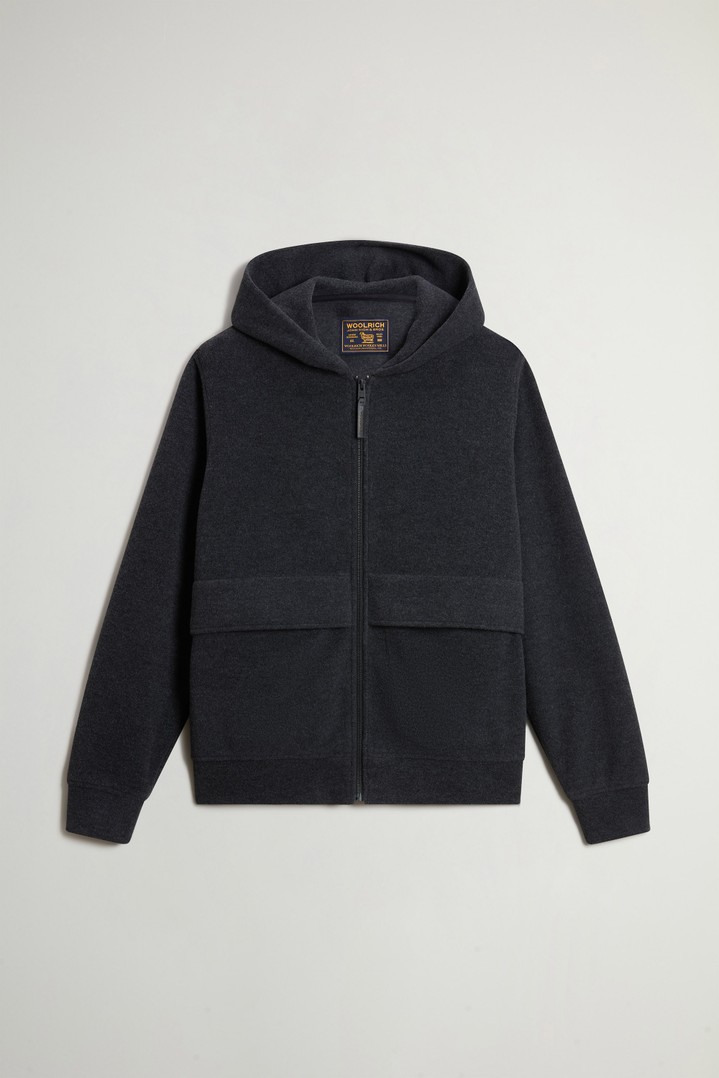 SOFT WOOL BLEND FULL-ZIP HOODIE Grau photo 5 | Woolrich